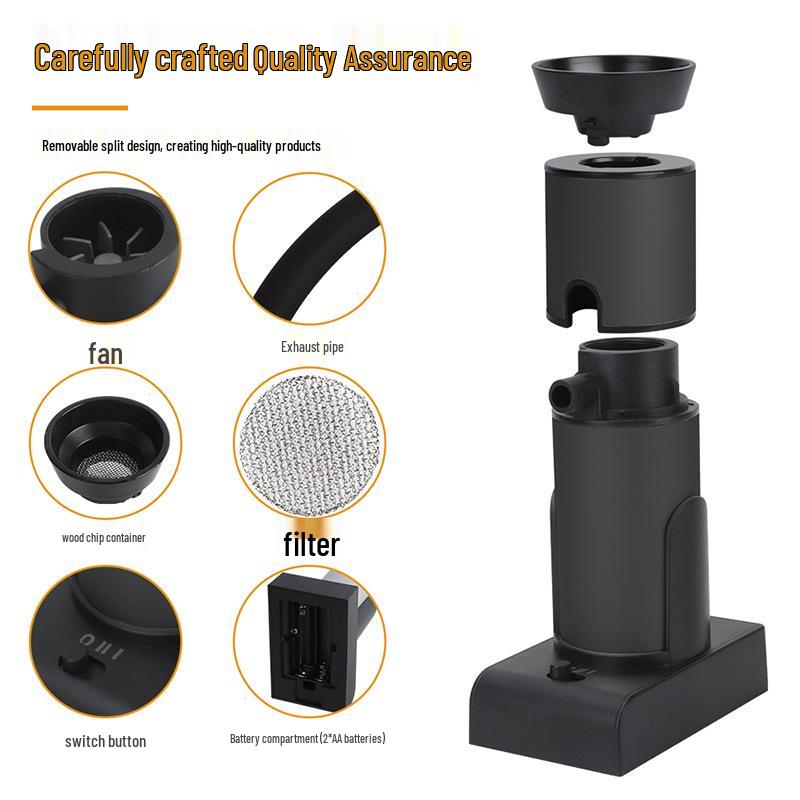 Adjustable Handheld Smoker Gun for Cocktails, Steak, and More - Portable Wood Chip Smoking Machine