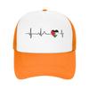 Heart Beat Palestine Mesh Baseball Caps Unisex Sport Trucker Worker Cap  Hat Adjustable Summer Trucker Cap