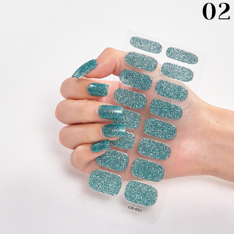 16 Small Nail Stickers Autumn And Winter Solid Color Nail Stickers Simple Waterproof Nail Stickers Full Color Nail Art Stickers