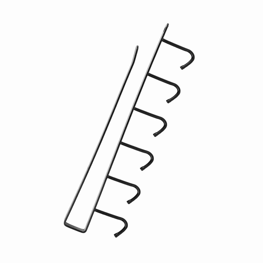 Multifunction Kitchen Storage Rack Cupboard Shelf Hanging Hook  Wardrobe Organizer Holder Black
