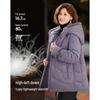 Women's Chinese Style Embroidered Mink Fur Trim Down Jacket