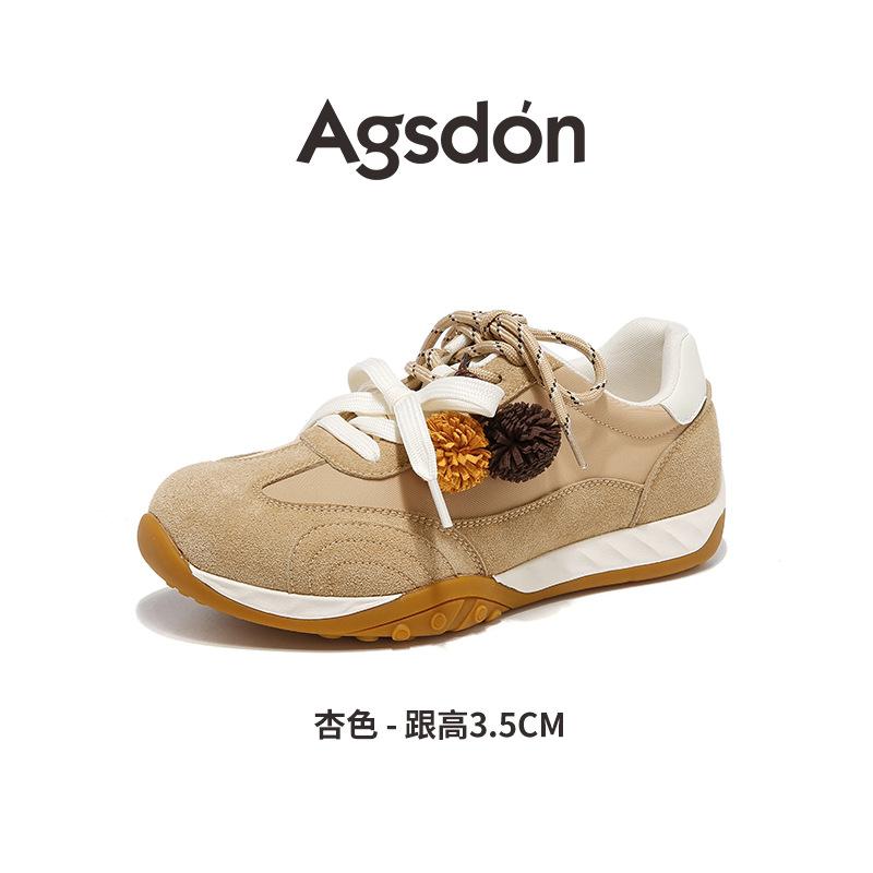 

Augustine red German training shoes women s 2025 new autumn and winter platform huge good-looking retro ballet Forrest Gump sports shoes 40