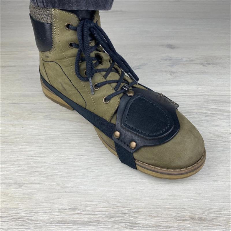 Motorcycle Gear Shifter Anti-Scratch Leather Toe Protector Boot Cover