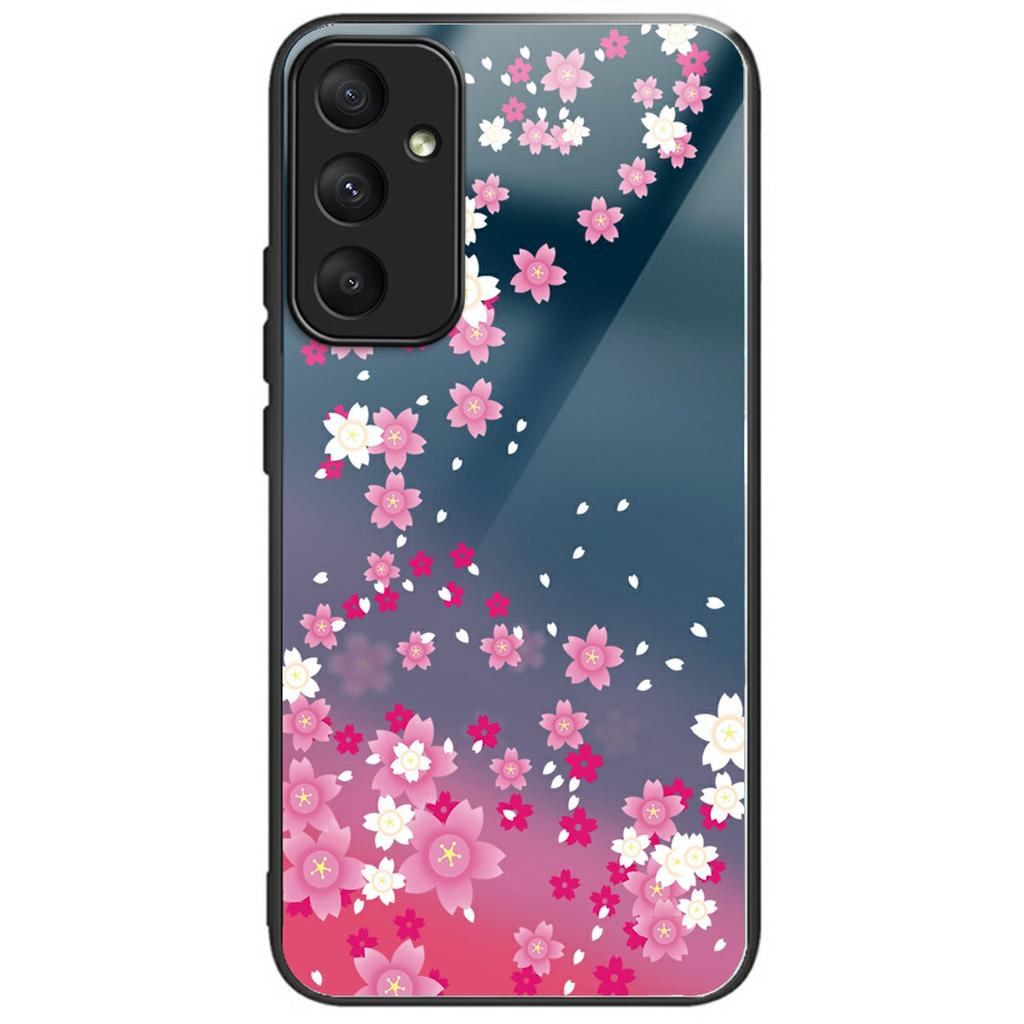 For Samsung Galaxy S25 Case Pattern Printing Tempered Glass TPU Drop-Proof Phone Cover