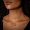 Sterling Silver Gold Circle Silver Necklace and Topaz Move Blue  Zircon Collar Women Fine Jewelry Spiring Jew