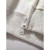 Men's Autumn and Winter Warm Fleece-Lined Thick Striped Color-Block Sweatshirt, Youthful Loose Casual Zip-Up Jacket with Stand Collar, Trendy