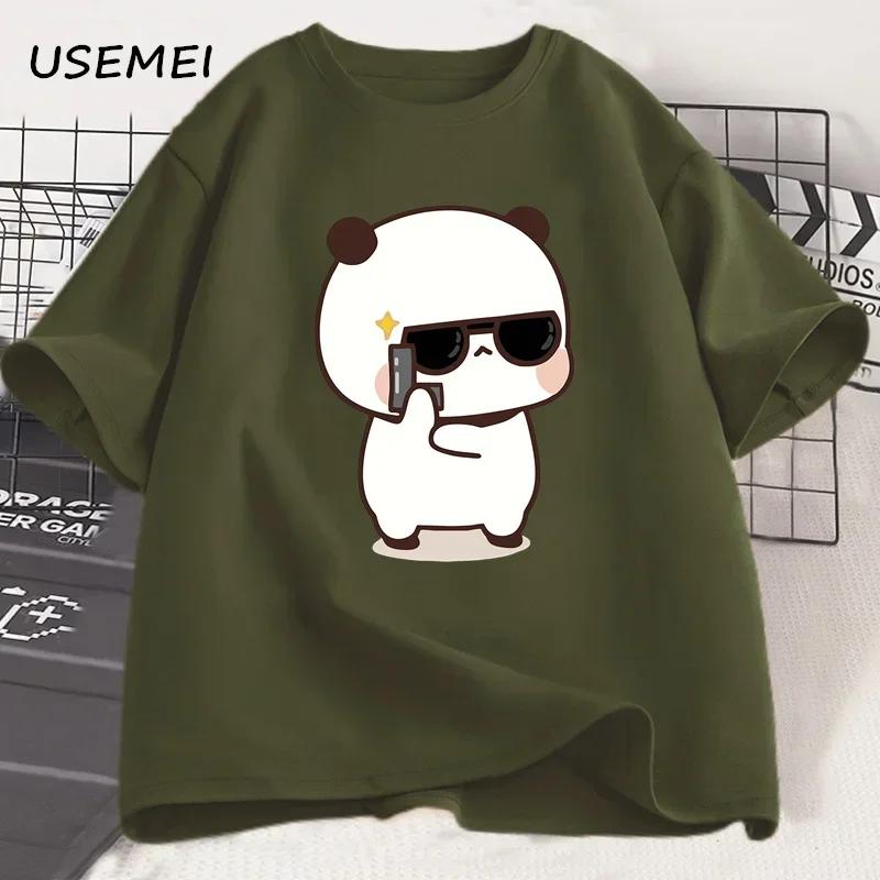 Bubu Dudu Partner T-Shirt Bär Panda Sind Spion Liebe Dinge Partner Tun T-Shirt Niedlich Passend Baumwolle T-Shirt Damen Unisex Geschenk Valentinstag