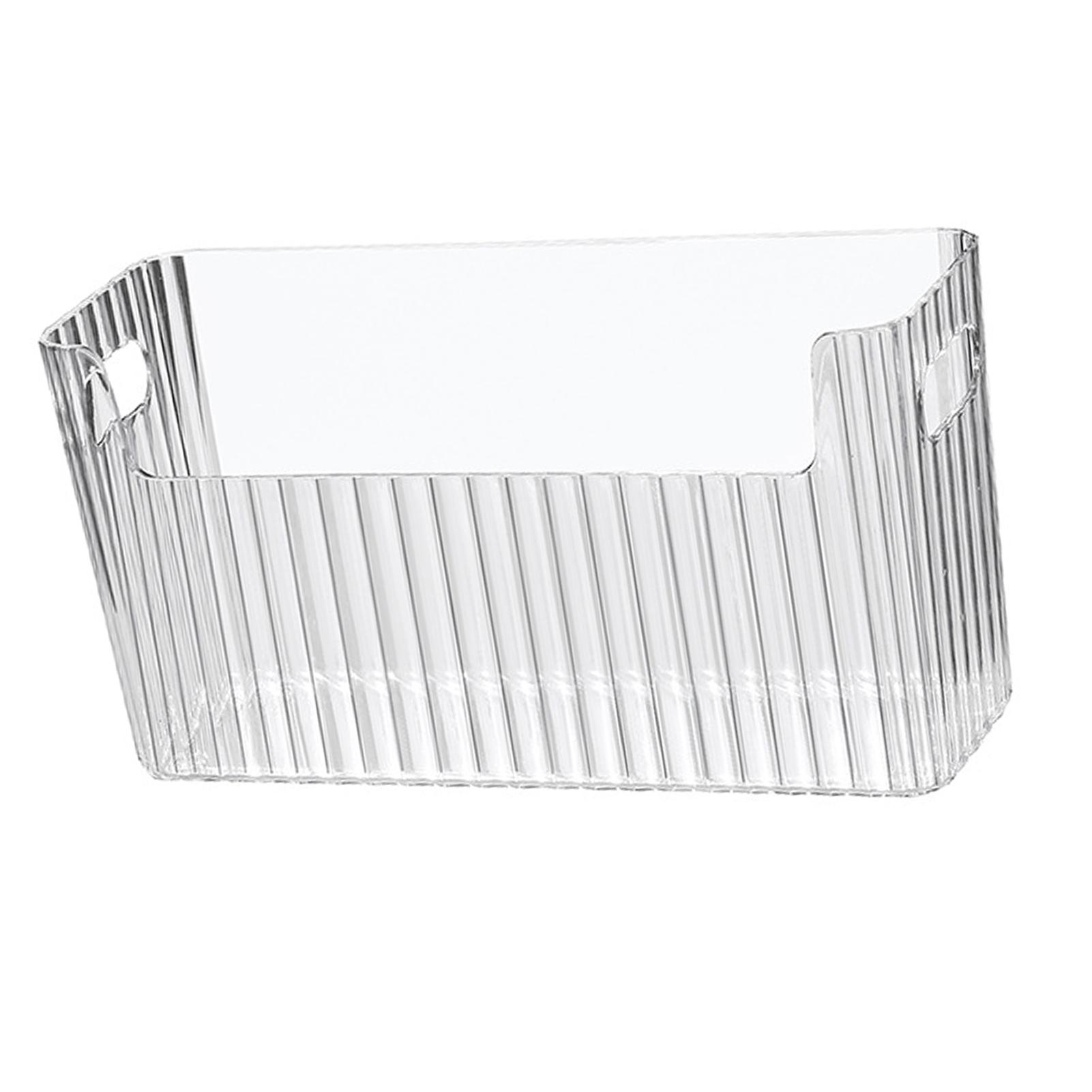 

Transparent Storage Bins Box Large Capacity Rounded Edges Multifunction Clear Organizer Bins for Refrigerator Bathroom