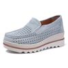 Women Wedges Platform Loafers Ladies Elegant Genuine Leather Moccasins Shoes Woman Autumn Slip on Casual Women's Shoes