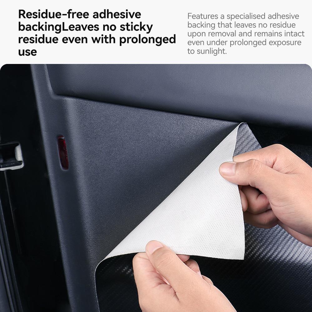 YZ For Tesla Model Y Juniper 2025 Car Door Anti-Kick Pad Leather Sticker Trim Kit Side Door Protector Cover Car Interior Decor