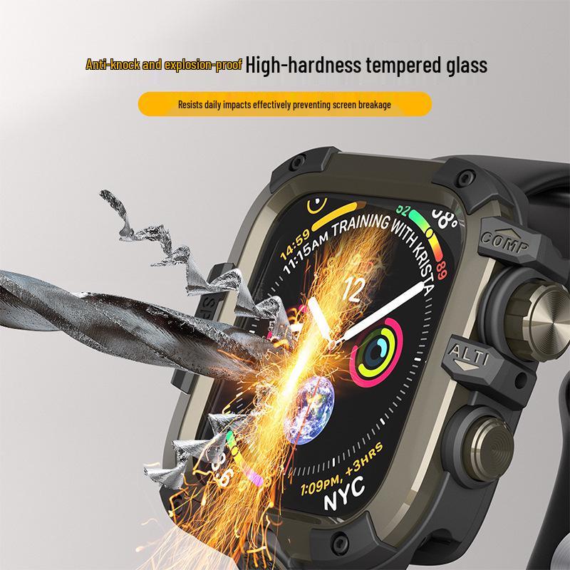 Waterproof Metal Protective Case for Apple Watch S11 with Integrated Screen Film