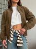 2025 Autumn/Winter Women's Retro Khaki Suede Jacket