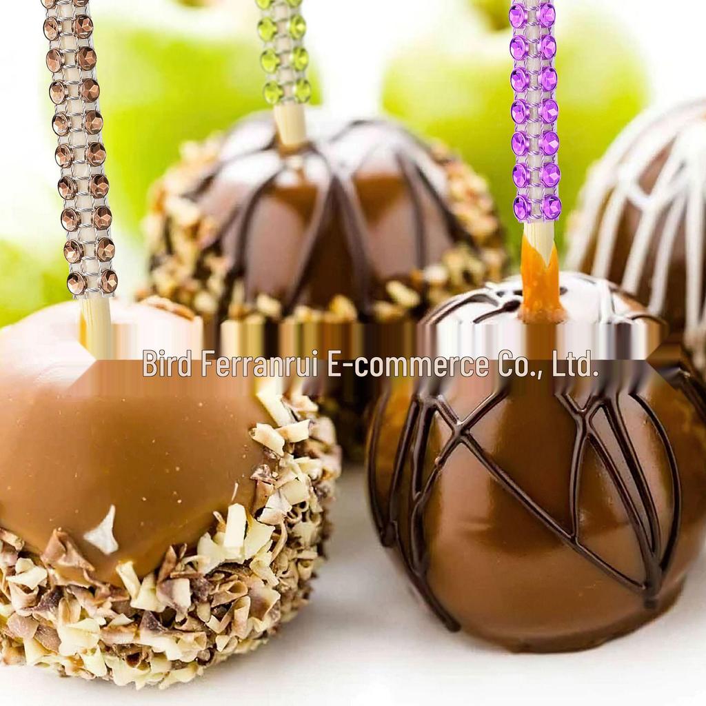 12-Piece Diamond Bamboo Skewers for Christmas Cake & Apple Pie Decoration