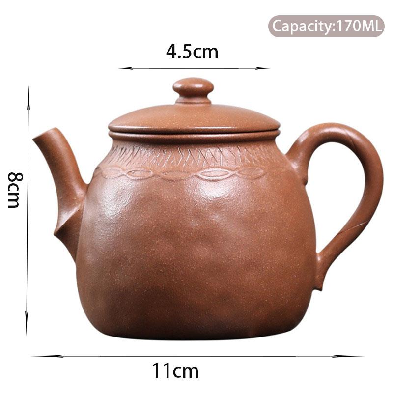 

170ml Chinese Yixing Purple Clay Teapot Famous Handmade Raw Ore Zisha Tea Pot Household Tea Infuser Beauty Kettle Tea Set
