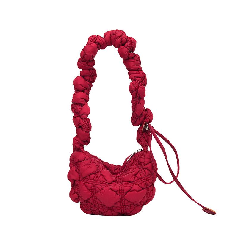 Summer new dumpling bag niche cute wind cloud pleated bag casual simple shoulder messenger bag