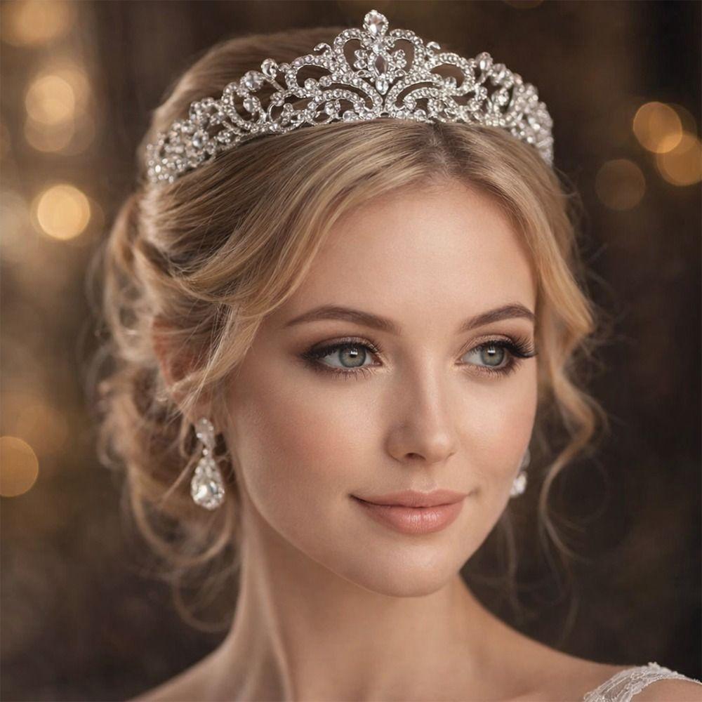Silver Color Bridal Tiara Sparkling Bridal Crowns New Hair Crown  Bridal