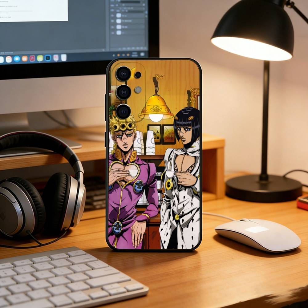 Anime JoJo's Bizarre Adventure  Phone Case For Samsung S25,S24,S21,S22,S23,S30,Ultra,S20,Plus,Fe,Lite,Note,10,Black Cover