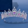 Wedding Hair Accessories Headpieces Head Jewelry Wedding Hair Tiara Crystal Bridal Tiara Crown Silver Color Diadem Veil Tiaras