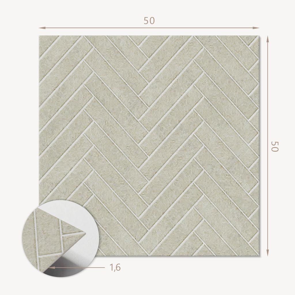 Zestaw Kafelków Pcv Z Dekorem Do Kuchni Lub Łazienki Wzór W Jodełkę 4X50X50 Cm