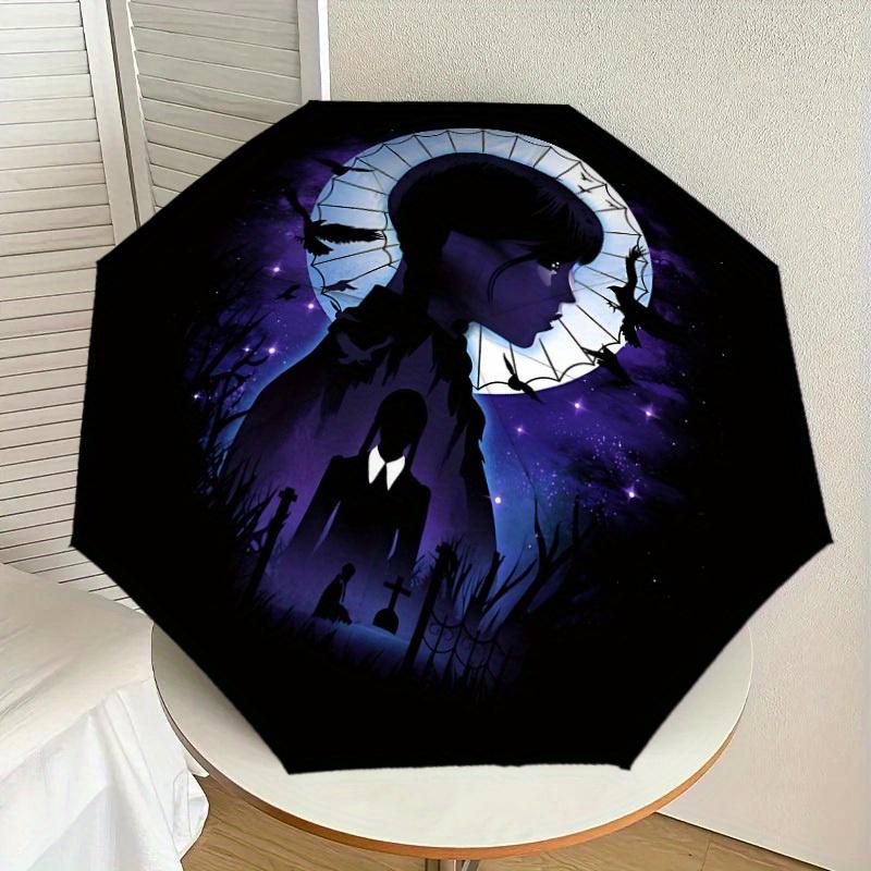 1pc Gothic Night Wednesday Themed Umbrella for Men & Women, Valentine s Day Christmas Decorative Umbrell032