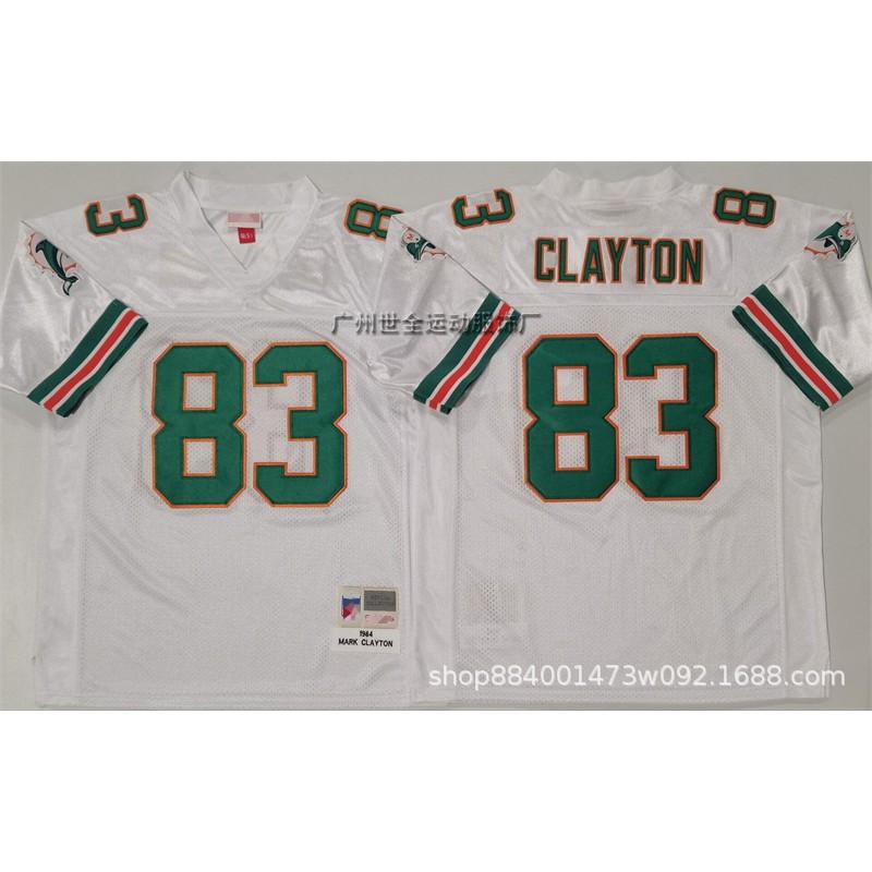 Mens Retro Miami Dolphins Hall Of Fame Football Jersey Cotton Blend Training Shirt Rugby Sports