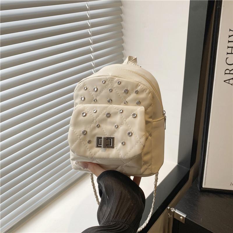 

Exquisite backpack summer new fashionable and beautiful portable shoulder messenger bag backpack білий