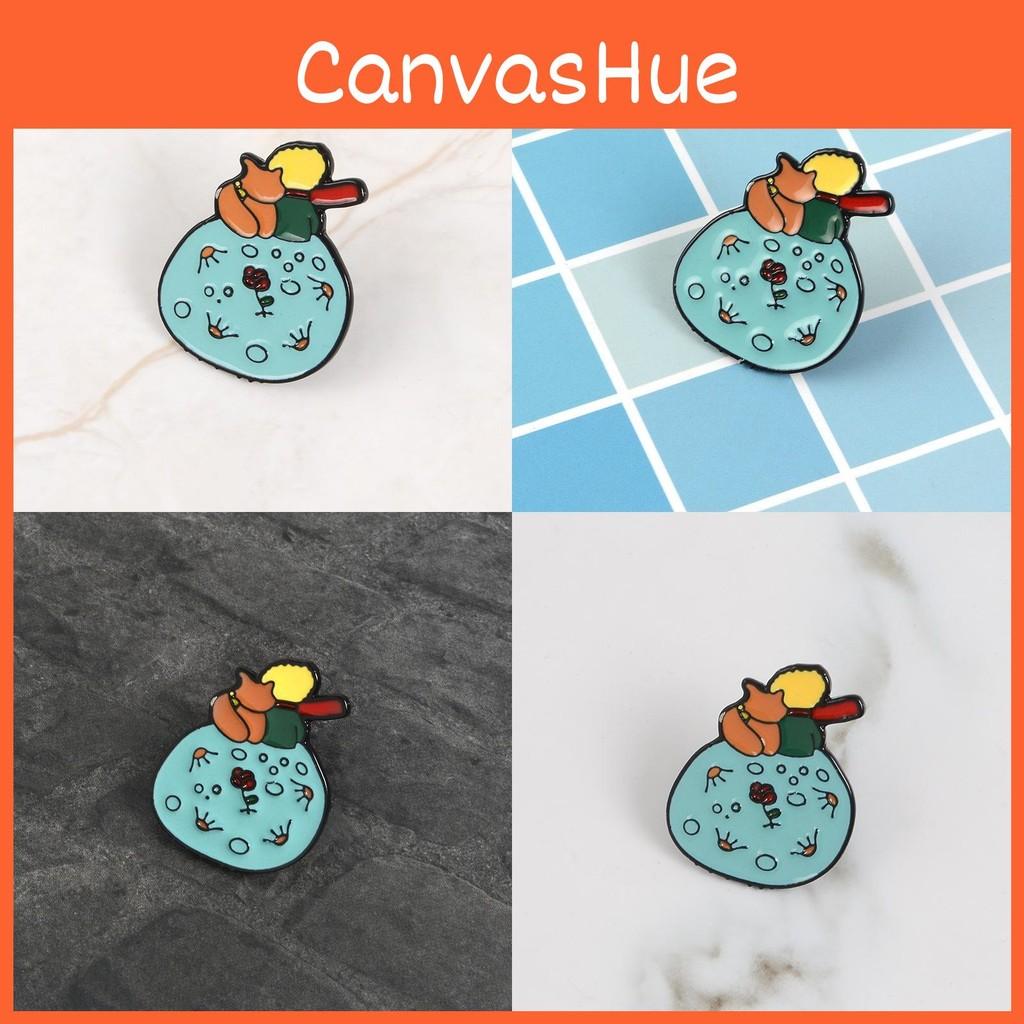Blue Enamel Unique Cartoon Character Brooch Pin Stylish Alloy Badge For Wear Unisex