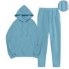 Women's Fashionable Loose Pocket Long Sleeved Sweatshirt Long Pants Two-Piece Set