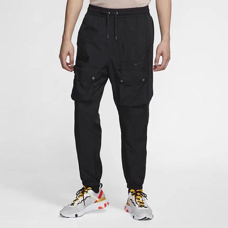 Nike Sportswear Drawstring Woven Casual Pants Men Bottoms Black BV5371-082