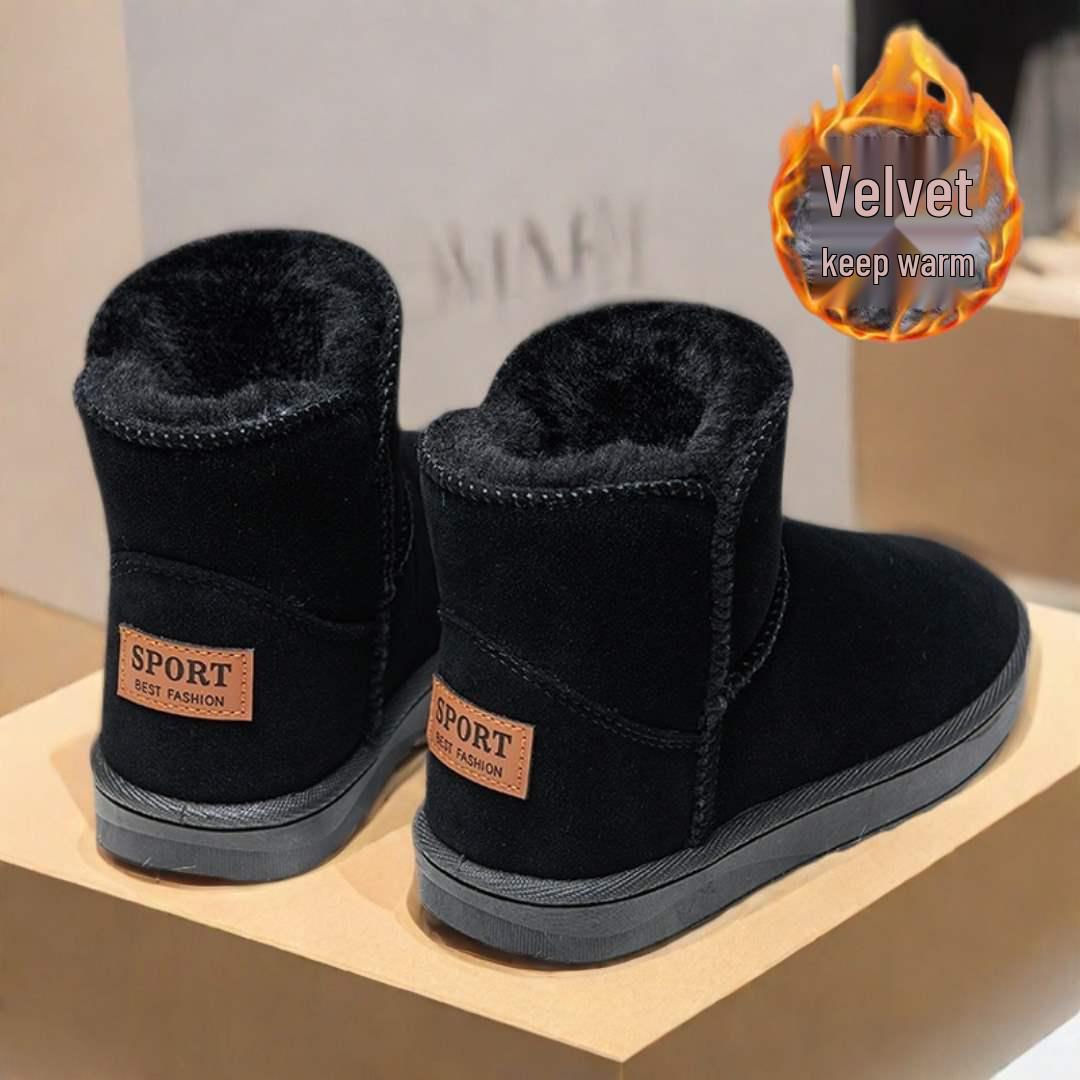 

Мужские зимние ботинки Northeast Plus с бархатной подкладкой: Теплые, Уличные, Одношаговые Хлебные Туфли Size 39 (runs small, order one size up)