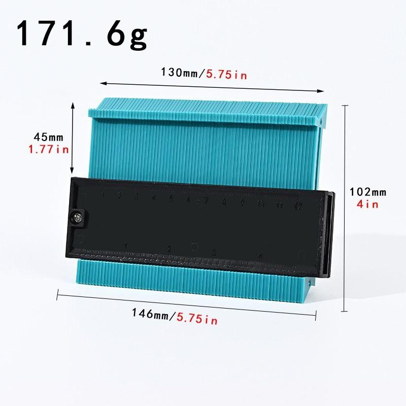 Multi-style Contour Gauge: Irregular Ruler, Lockable Arc Profiler, Widened Measuring Gauge