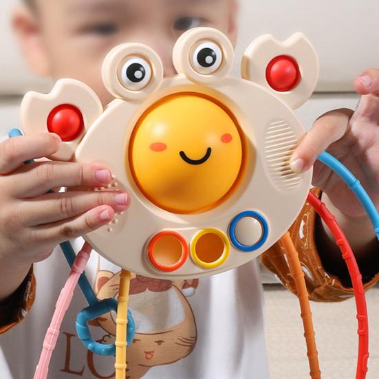 Baby Octopus Pull String Toy Toddlers Boys Girls Educational Learning Activity Fine Motors Grasping Skills Octopus Shape Fidget Sensory Toy