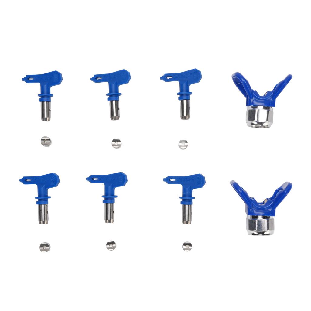 Airless Sprayer Spray Tip Set 211 315 417 517 515 523 Airless Sprayer Nozzle with 2PCS Nozzle Seats Set Blue