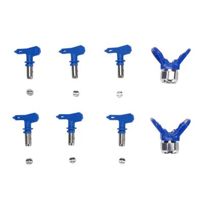 Airless Sprayer Spray Tip Set 211 315 417 517 515 523 Airless Sprayer Nozzle with 2PCS Nozzle Seats Set Blue