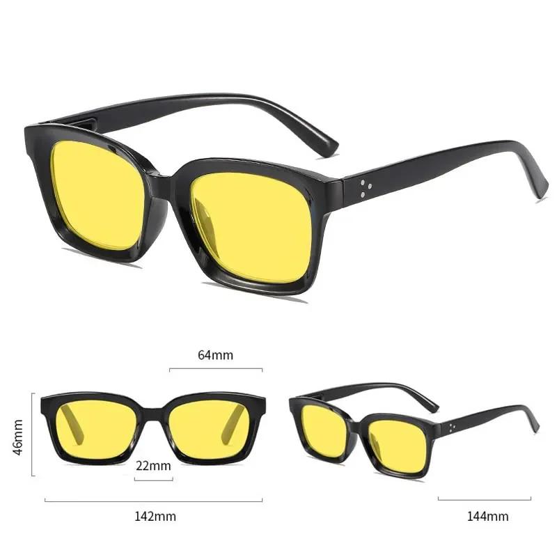 New Fashionable Large Frame Anti-blue Light Night Vision Glasses Men ladies Fashion Outdoor Riding Driving Night Vision Glasses