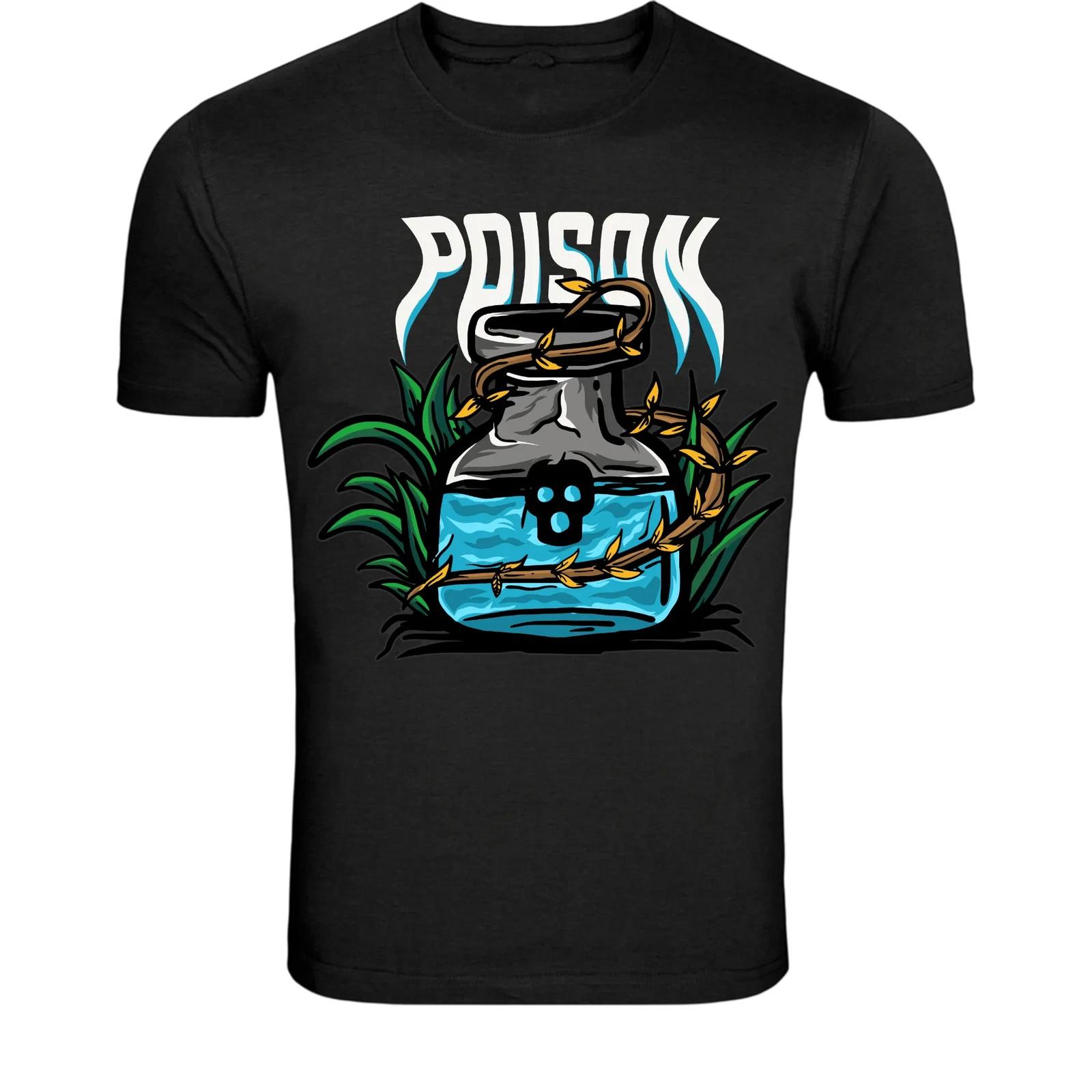 Poison Potion Bottle T-Shirt - Fantasy Toxic Elixir Graphic Tee XL