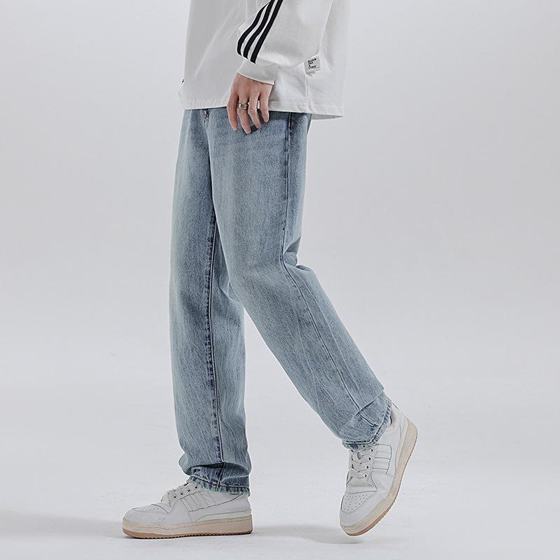 Spring and Summer Simple Cone Jeans Versatile Simple Jeans Men's Loose Trousers