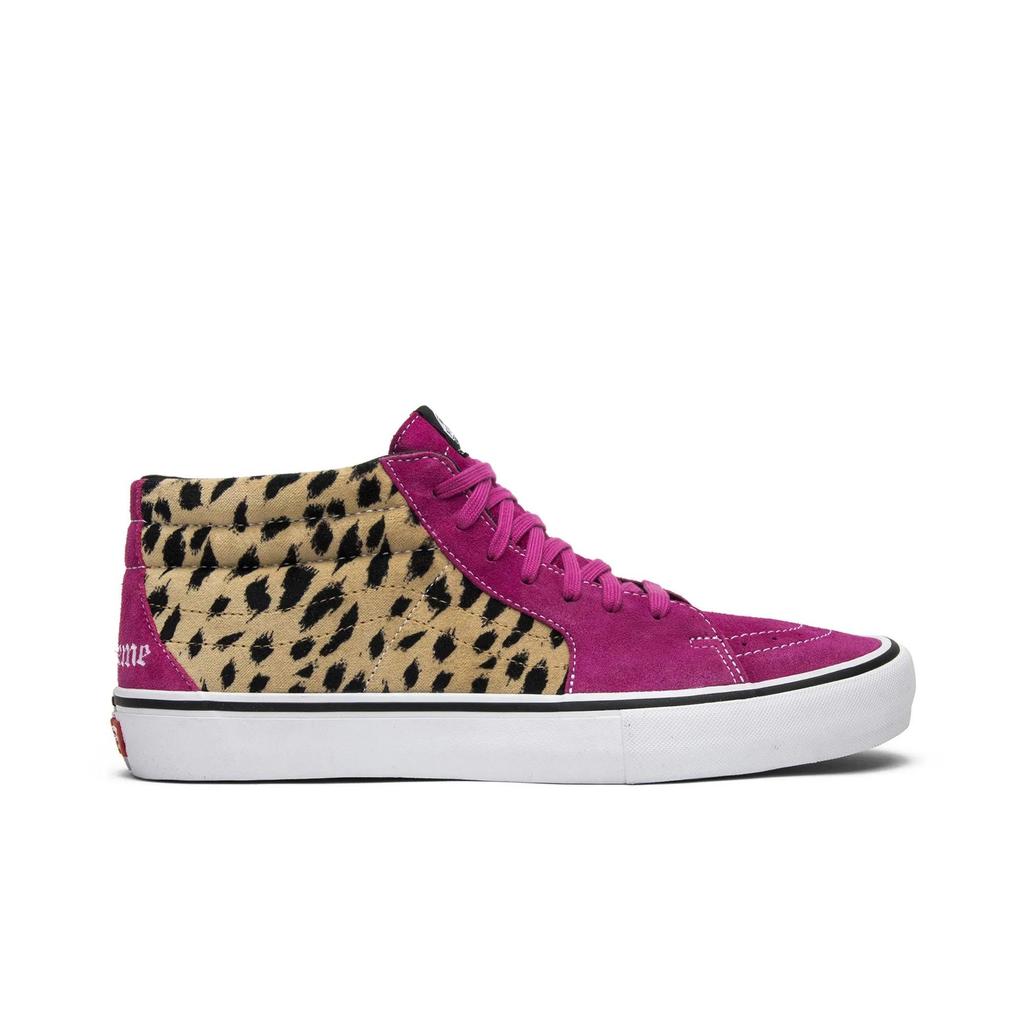 Vans Sk8-Mid Pro 'Cheetah Velvet' (Unisex) Magenta Skate Shoes VN0A347UOPL