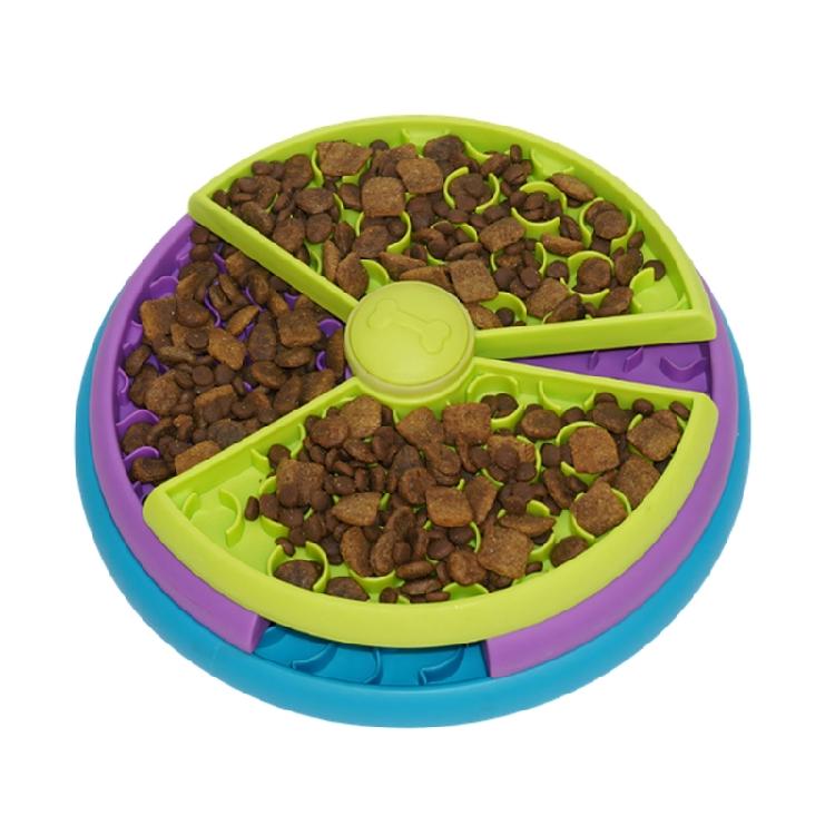 

Cats Feeder Toy Treat Puzzle Slows Down Feeding Pet Dog Toy Enrichment Toy Training Puzzle 5pcs Compartment 1