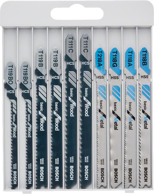 JIGSAW BLADE SET T 10 PCS WOOD - B 2607010630