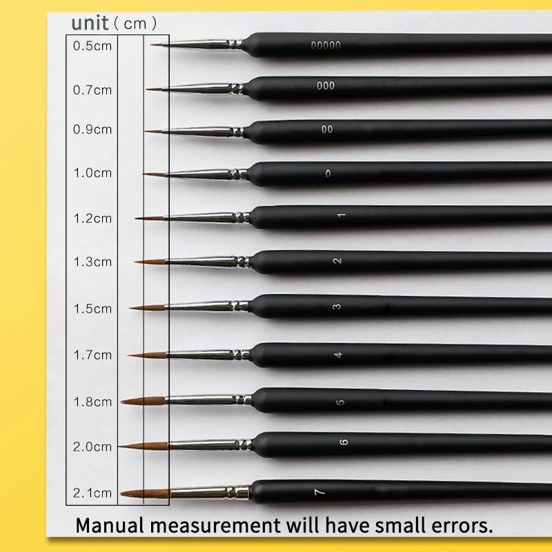 4/5/11pcs Miniature Hook Line Pen Art Painting Brushes Extra Fine Soft Hand Painted 00000 Brush For Gouache Watercolor Oil Paint