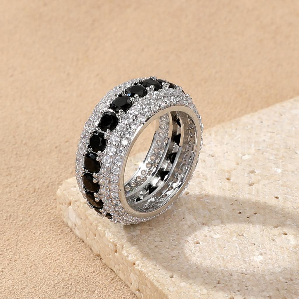 New Hip Hop Zircon Ring Colorful Hipster Street Personality Trendy Hiphop Ring Source