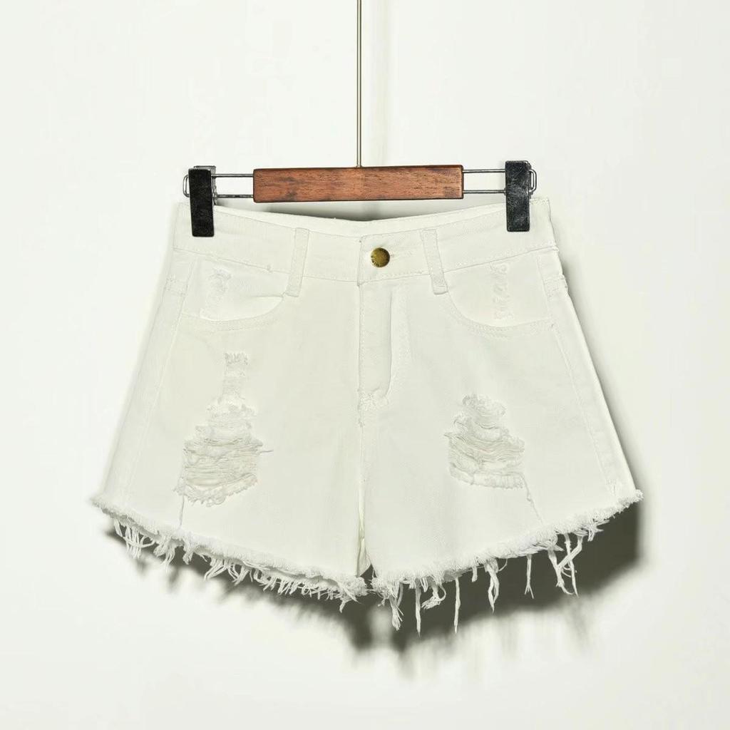 Women's Light Denim Wide-Leg Shorts - European & American Style
