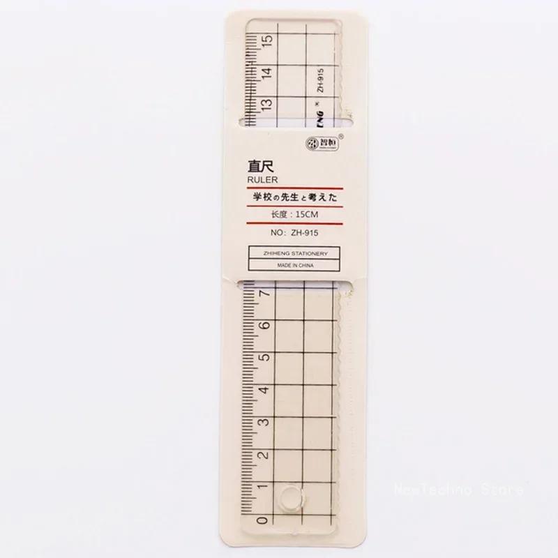 

1Pcs Transparent Simple Style Plastic Ruler Grid Ruler Student Office Learn Stationery Drawing School Supplies