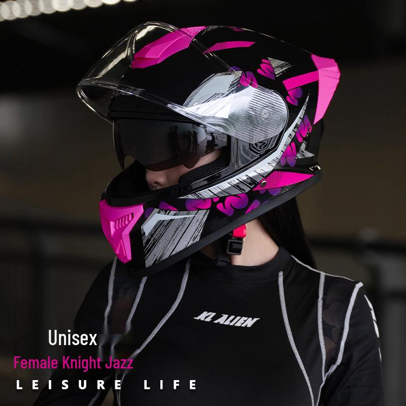 Certified Full Face Motorcycle Helmet for Men & Women, Warm, All-Season, for Electric Vehicles and Winter Riding