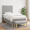 Maison Exclusive - Rete a doghe per letto con materasso Grigio chiaro 100x200cm Tessuto