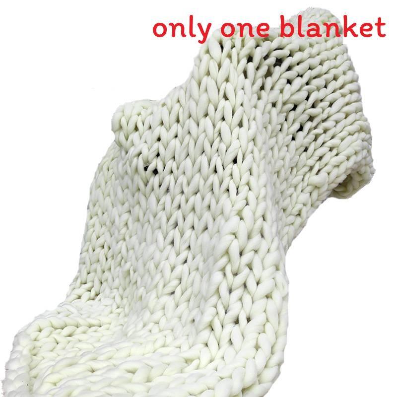 Bearaby Weaving Ultra Coarse Blanket With Solid Color Design For Household Daily