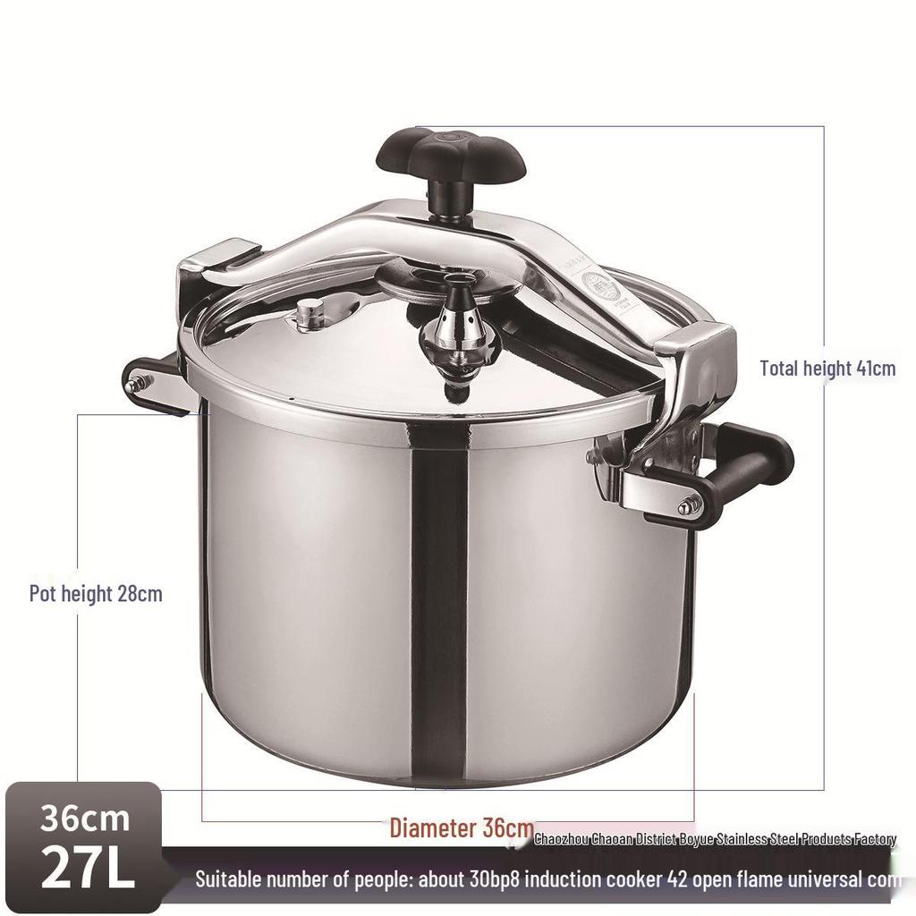 Explosion-Proof Stainless Steel Commercial Pressure Cooker and Wok