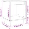 Nightstand High Gloss White 40 x 35 x 50 cm Engineered Wood