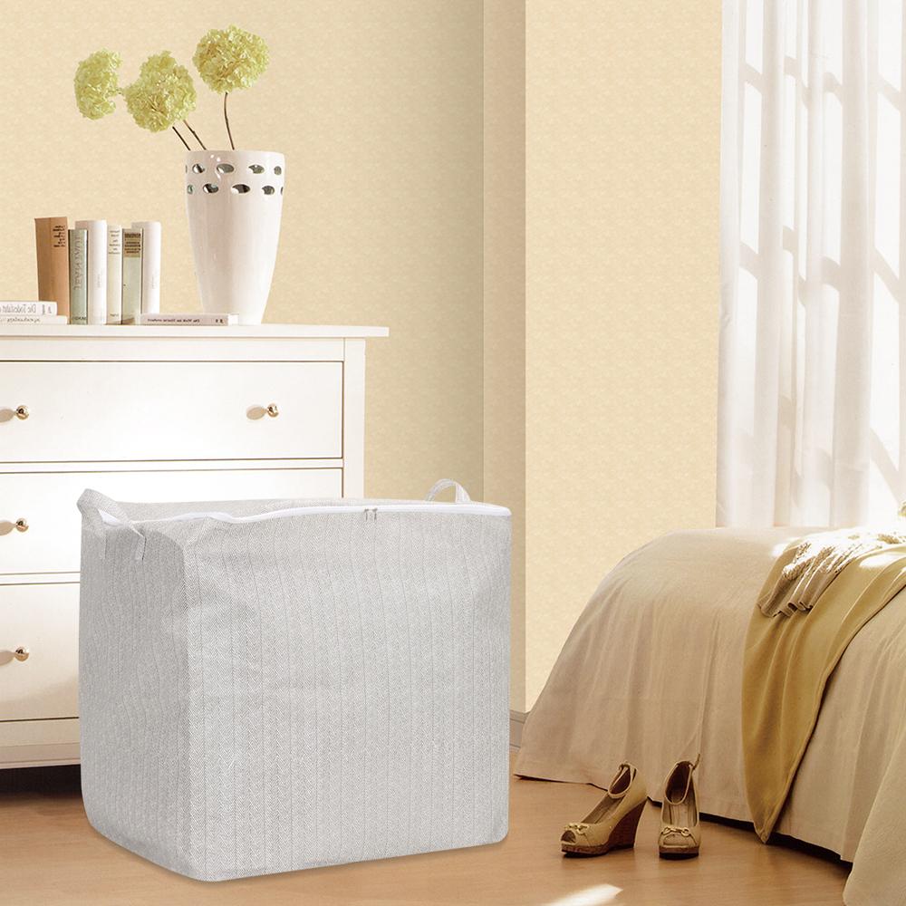 Large-Capacity Clothes Storage Bag With Handle Non-woven Storage Bins  for Travel